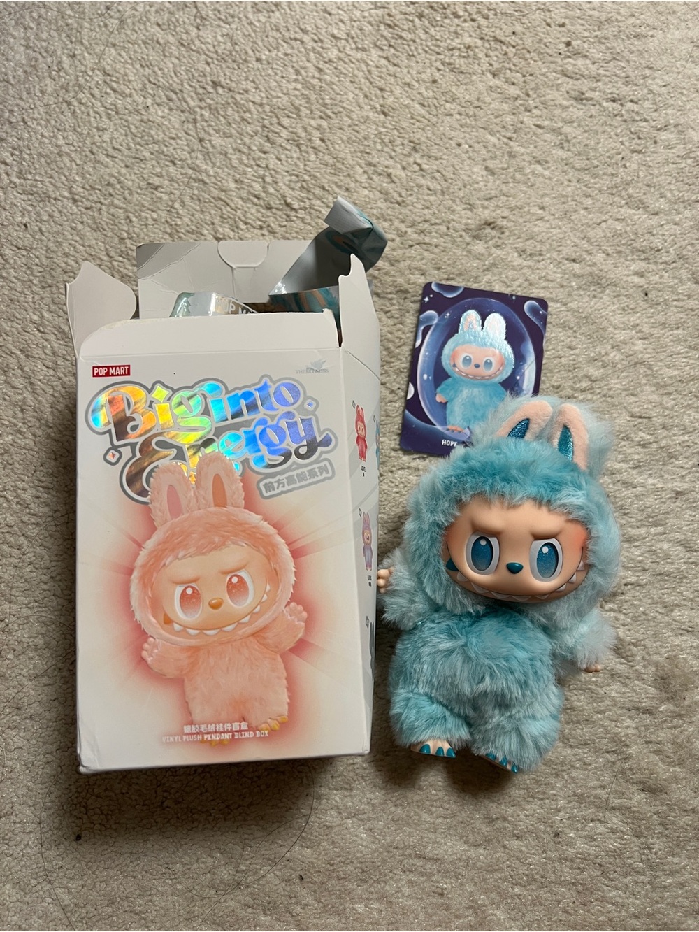 100% Authentic New Pop Mart Labubu The Monsters Big Into Energy Hope